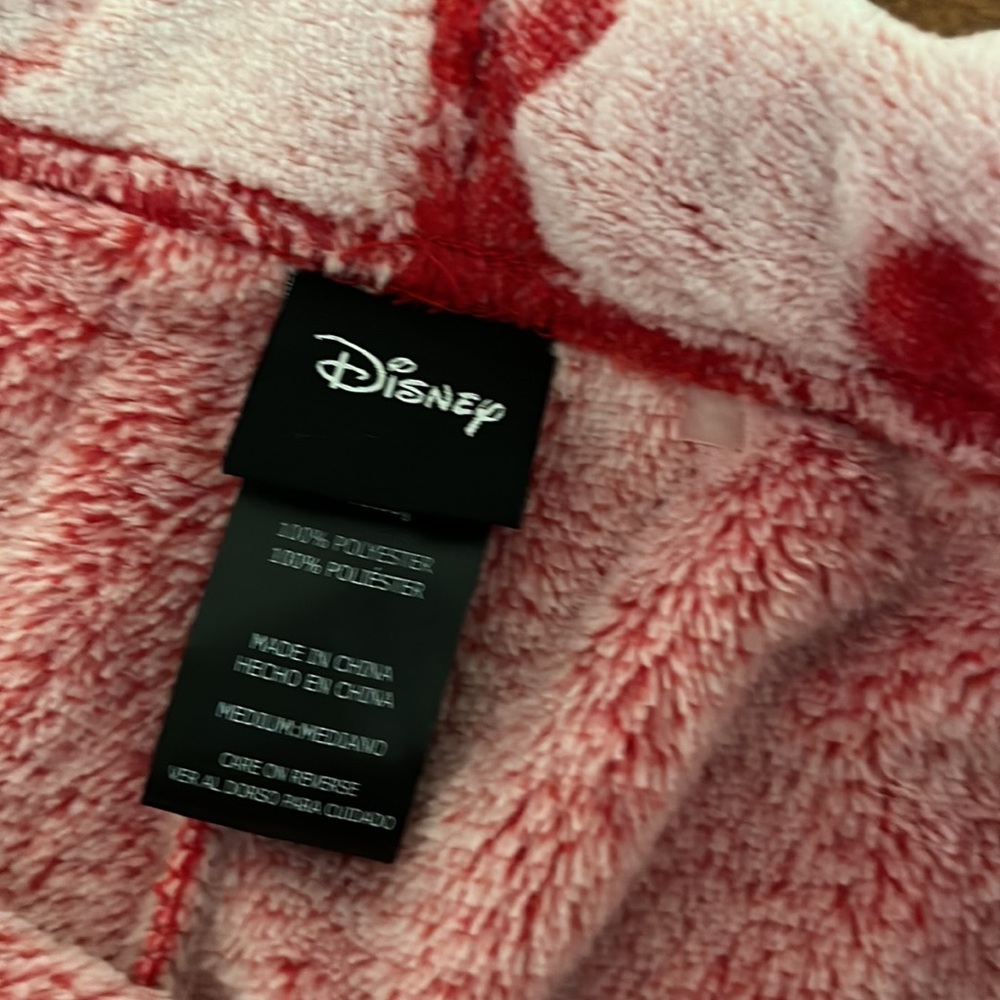 NWT Disney Women's Mickey Mouse Cozy Fuzzy Pajama Loungewear Set Medium Red - Picture 5 of 11